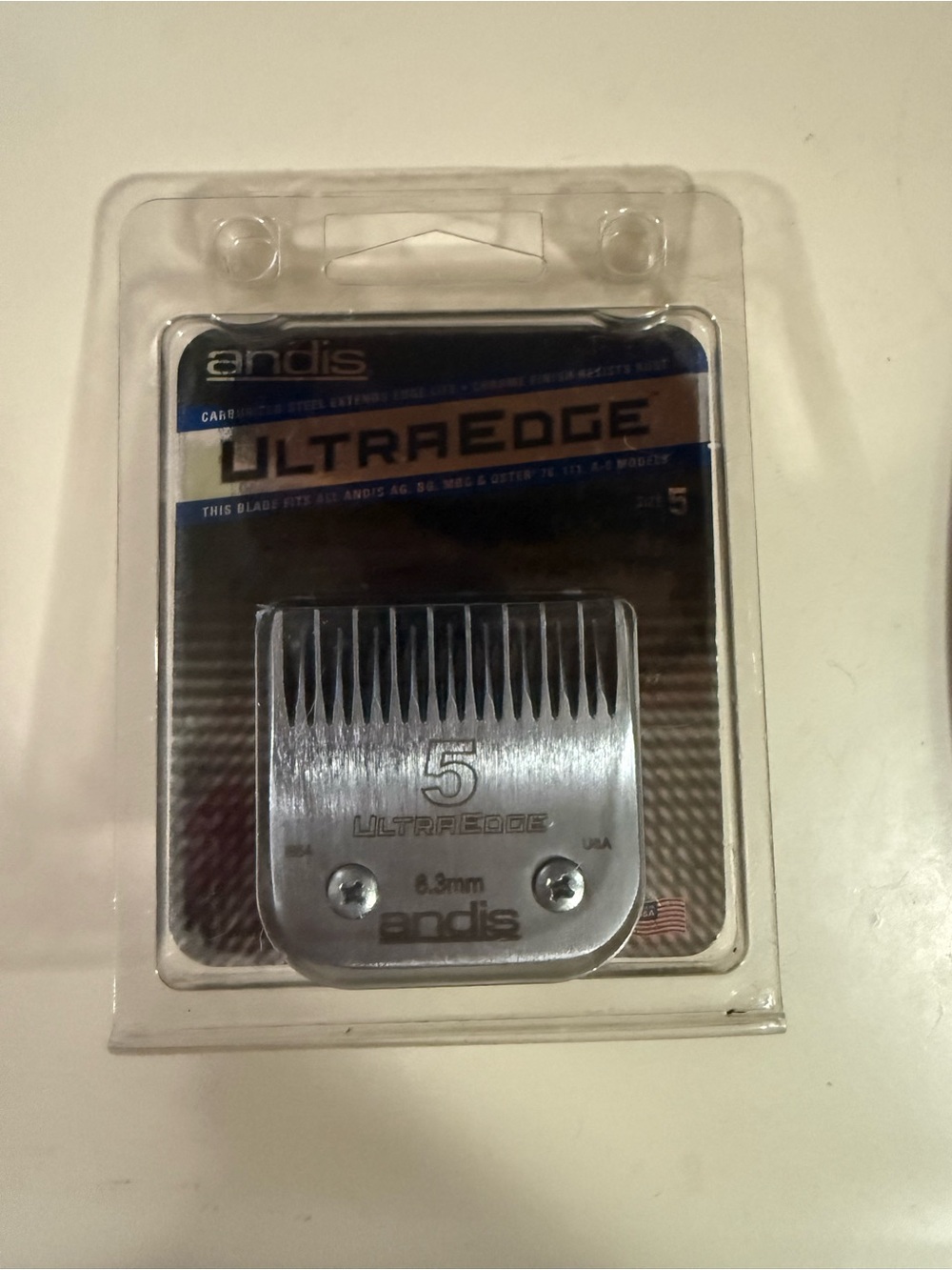 Andis UltraEdge Size 5 Replacement Blade - Chrome/Silver Finish